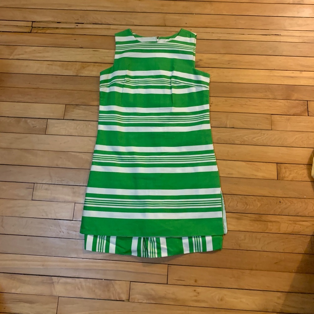 VTG Vintage 60s striped dress with hidden shorts